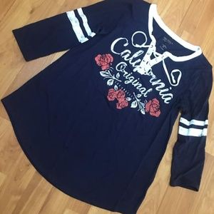 Arizona 3/4 sleeve soft logo tee